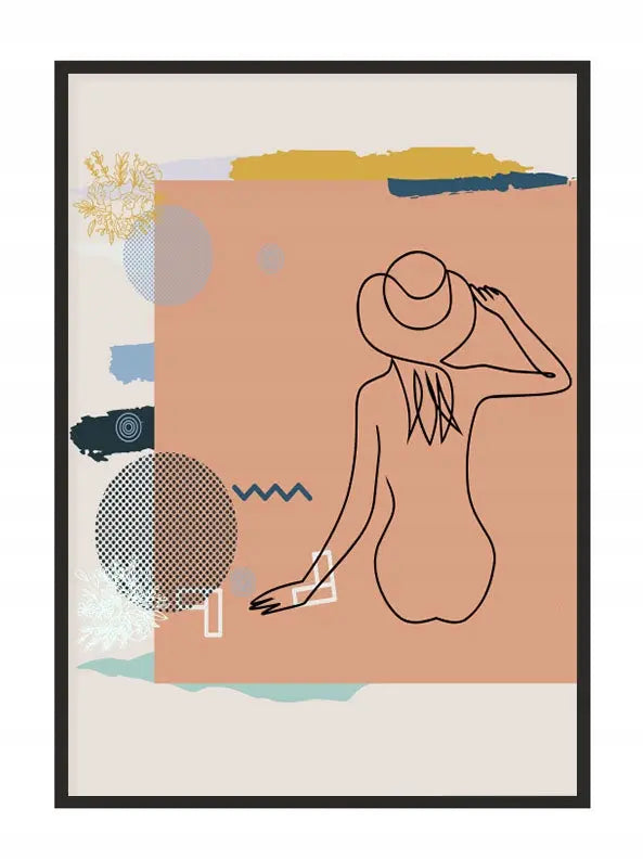 Plakat Line art Ona 33x43 cm - ForWalls.eu