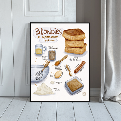 Plakat Ciasto Blondies  ForWalls.eu