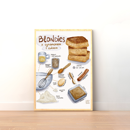Plakat Ciasto Blondies  ForWalls.eu