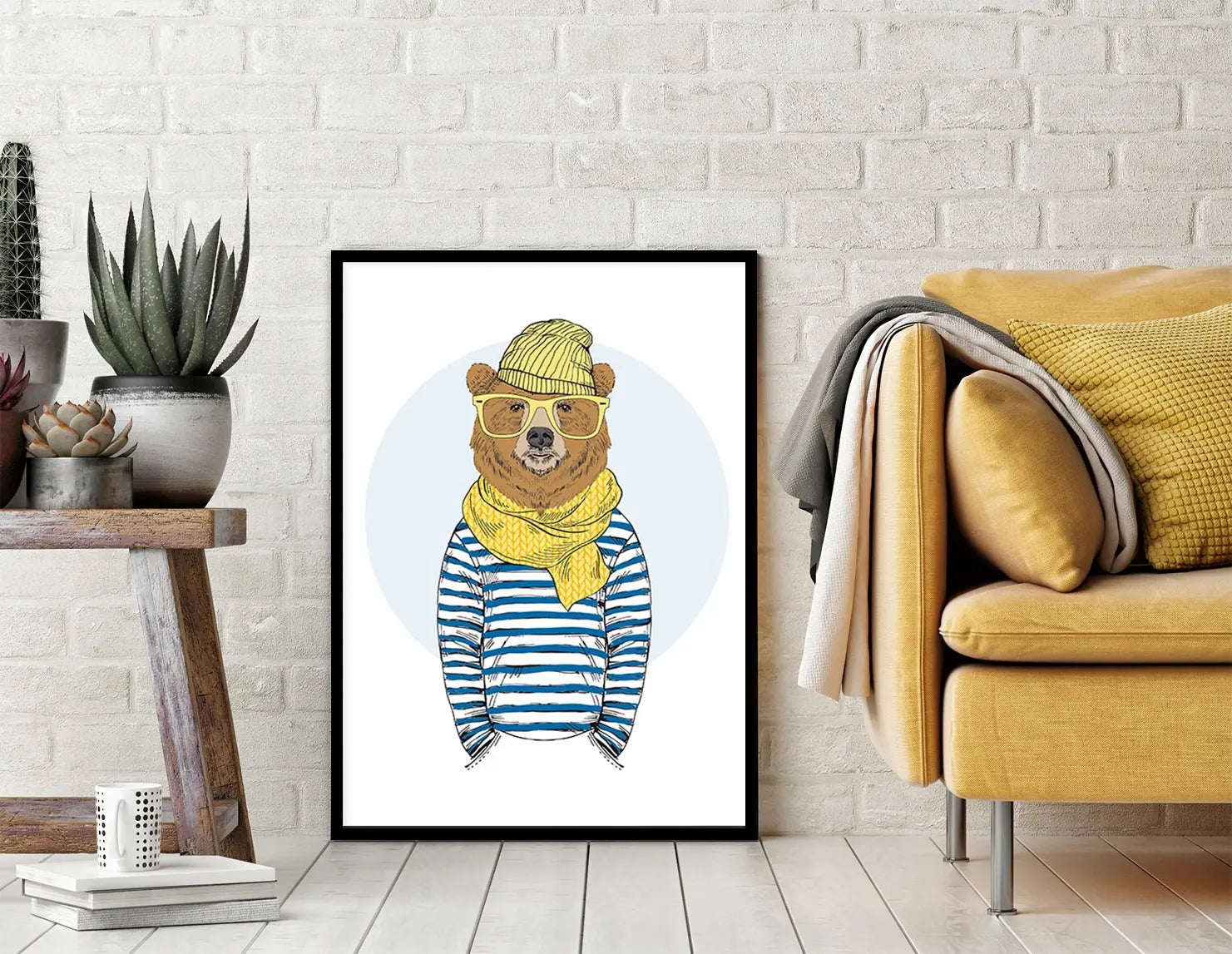 Plakat Miś Hipster 33x43 cm  ForWalls.eu