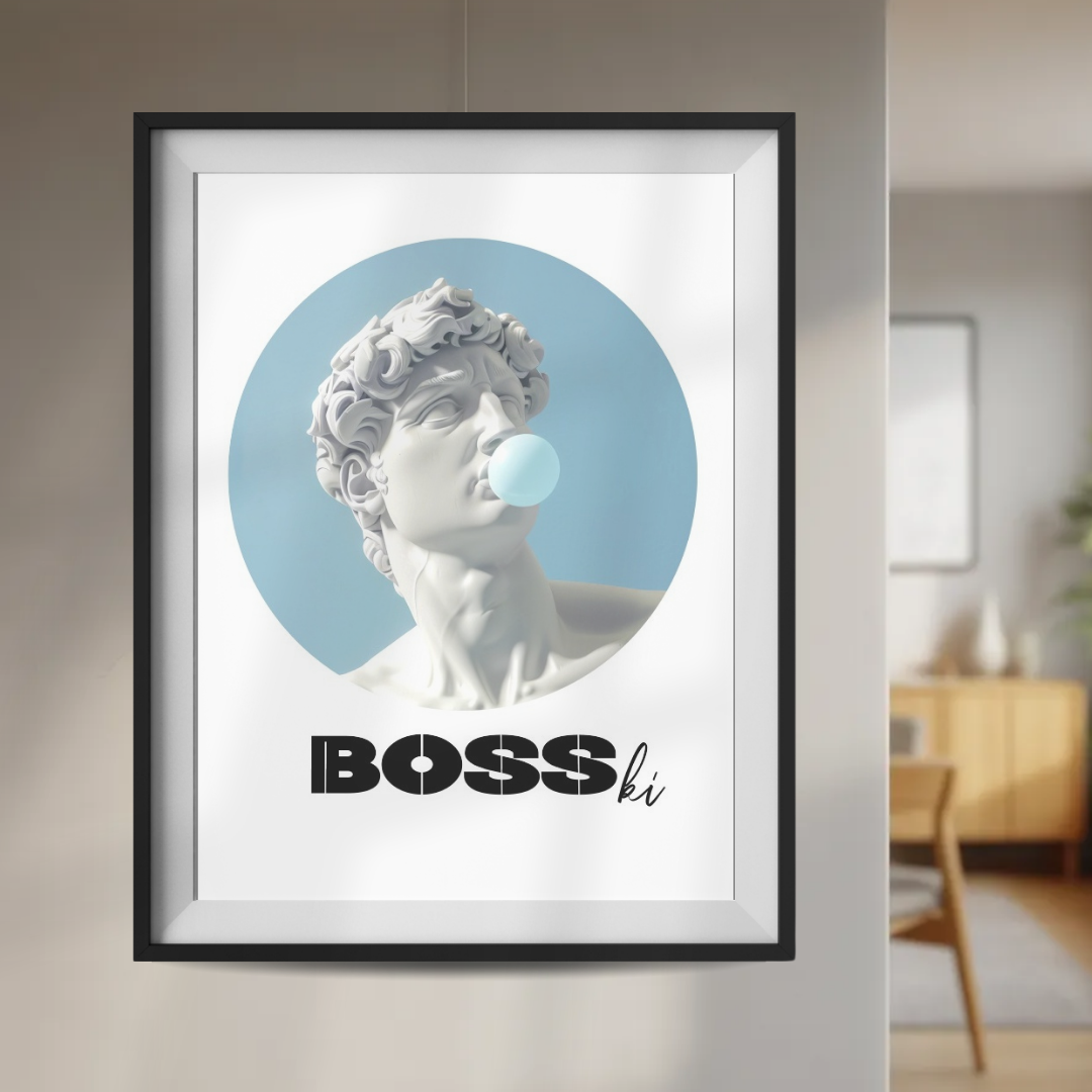 Plakat Bosski Posąg z Gumą  ForWalls.eu