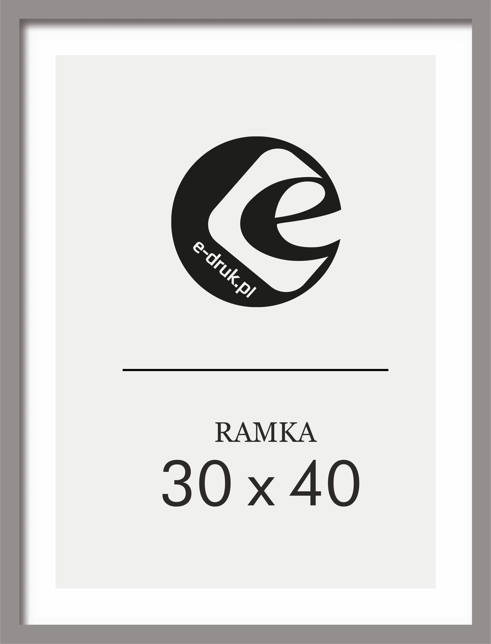 Ramka Drewniana A3, 30x40 cm Szara  ForWalls.eu