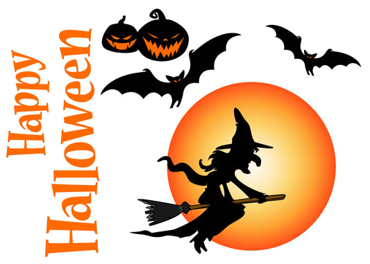 Naklejka dwustronna na okno Dekoracja Halloween Wielorazowe Naklejki Ozdoba