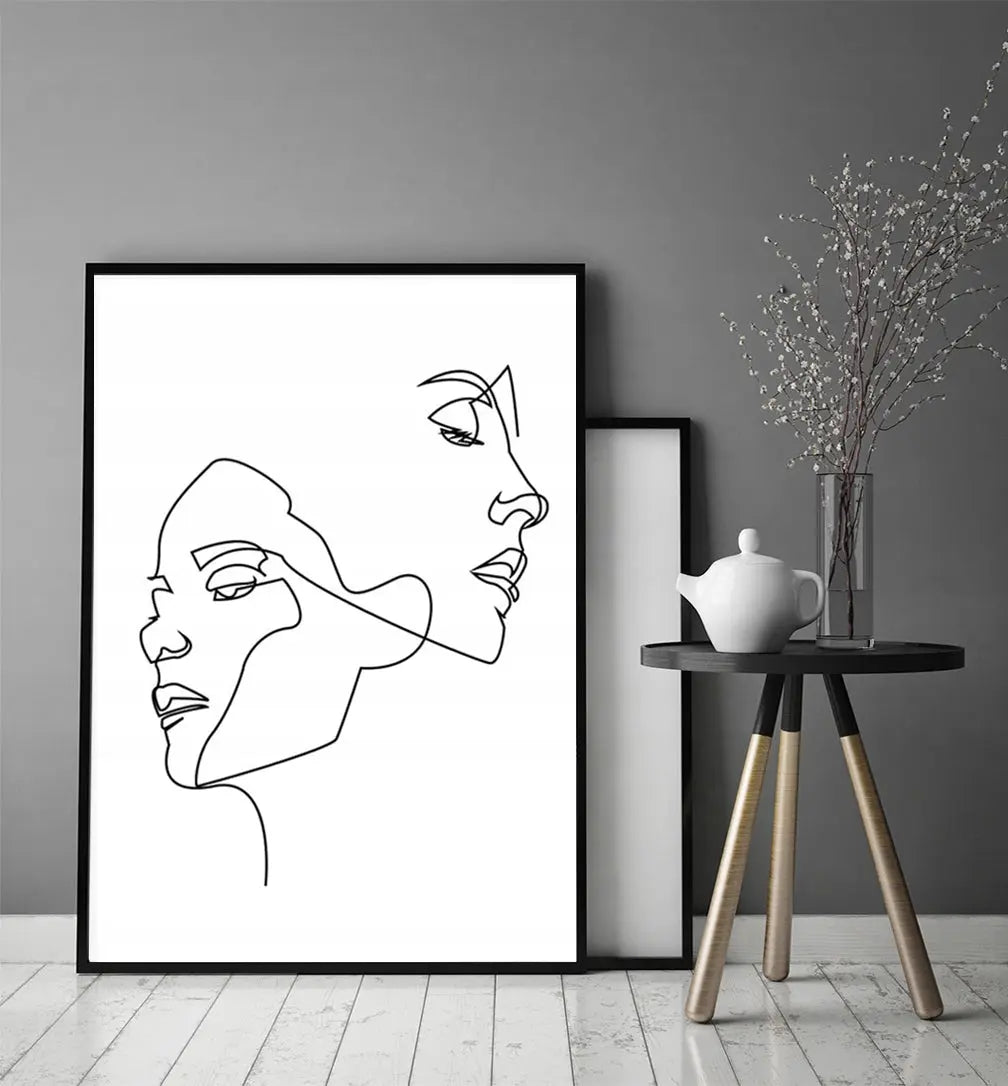 Plakat Line art Oni 53x73 cm  ForWalls.eu