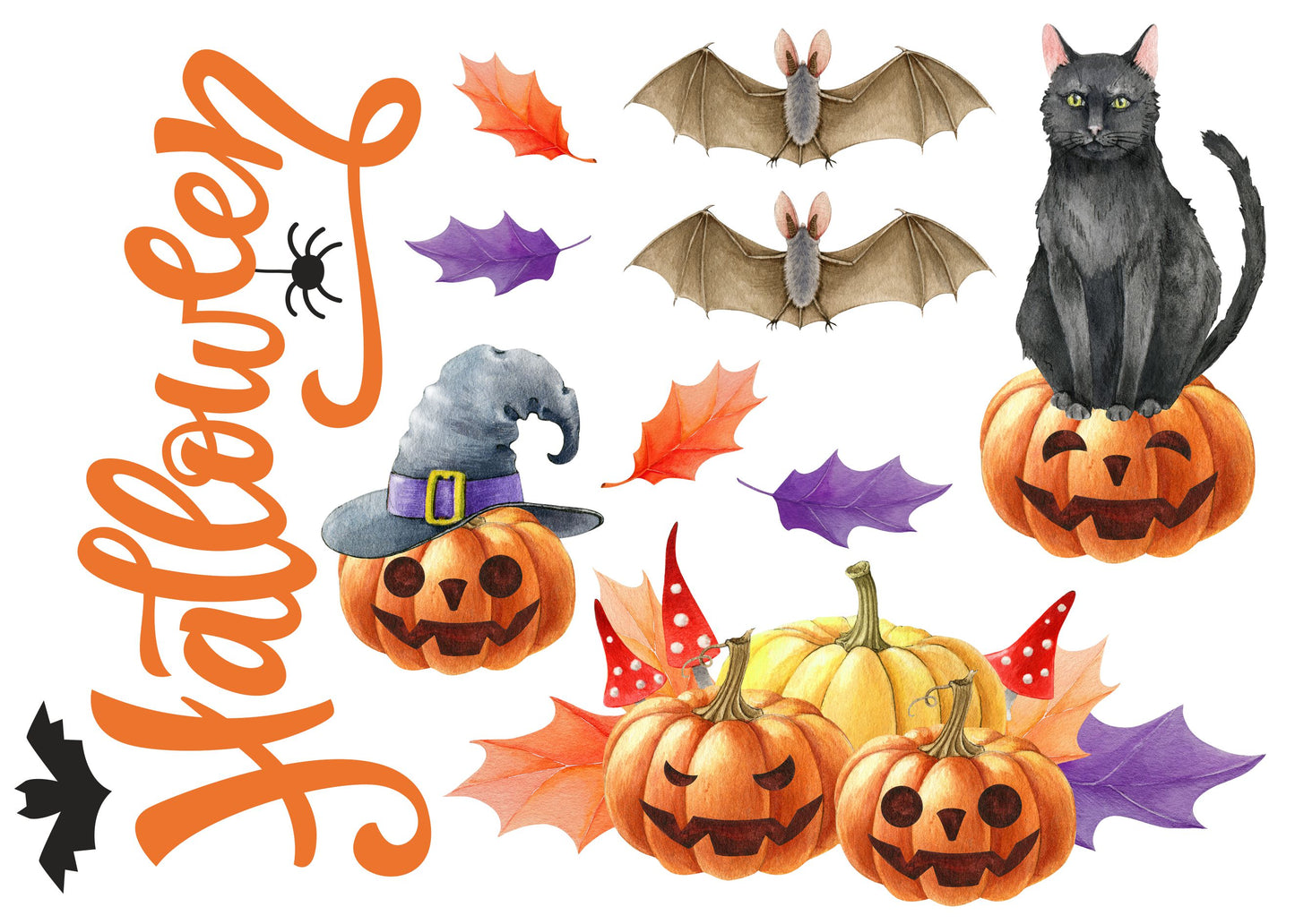 Naklejka dwustronna na okno Halloween Naklejki Wielorazowe na szybę Ozdobne