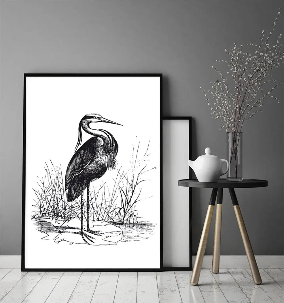 Plakat Czapla 33x43 cm - ForWalls.eu