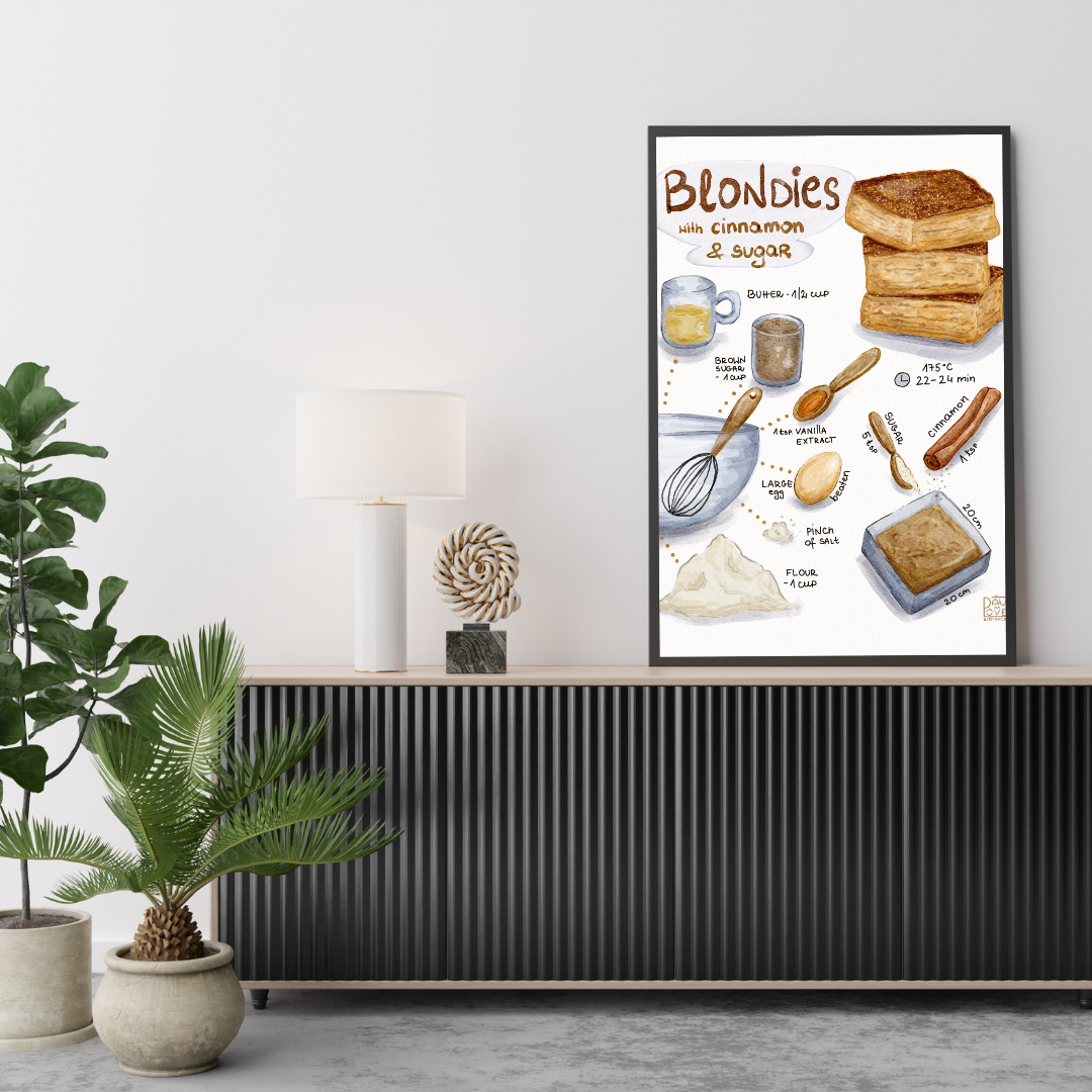 Plakat Ciasto Blondies  ForWalls.eu