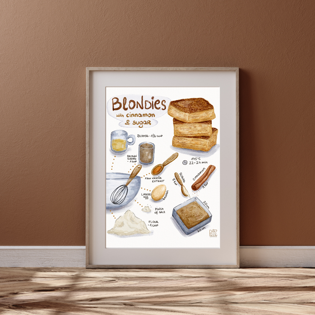 Plakat Ciasto Blondies  ForWalls.eu