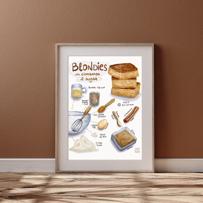 Plakat Ciasto Blondies  ForWalls.eu
