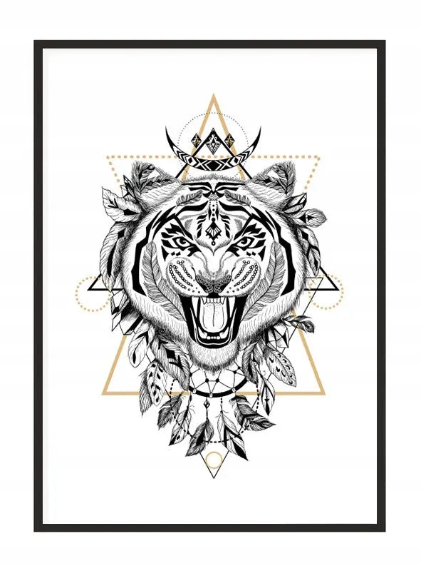 Plakat Tribal Tygrys 33x43 cm - ForWalls.eu