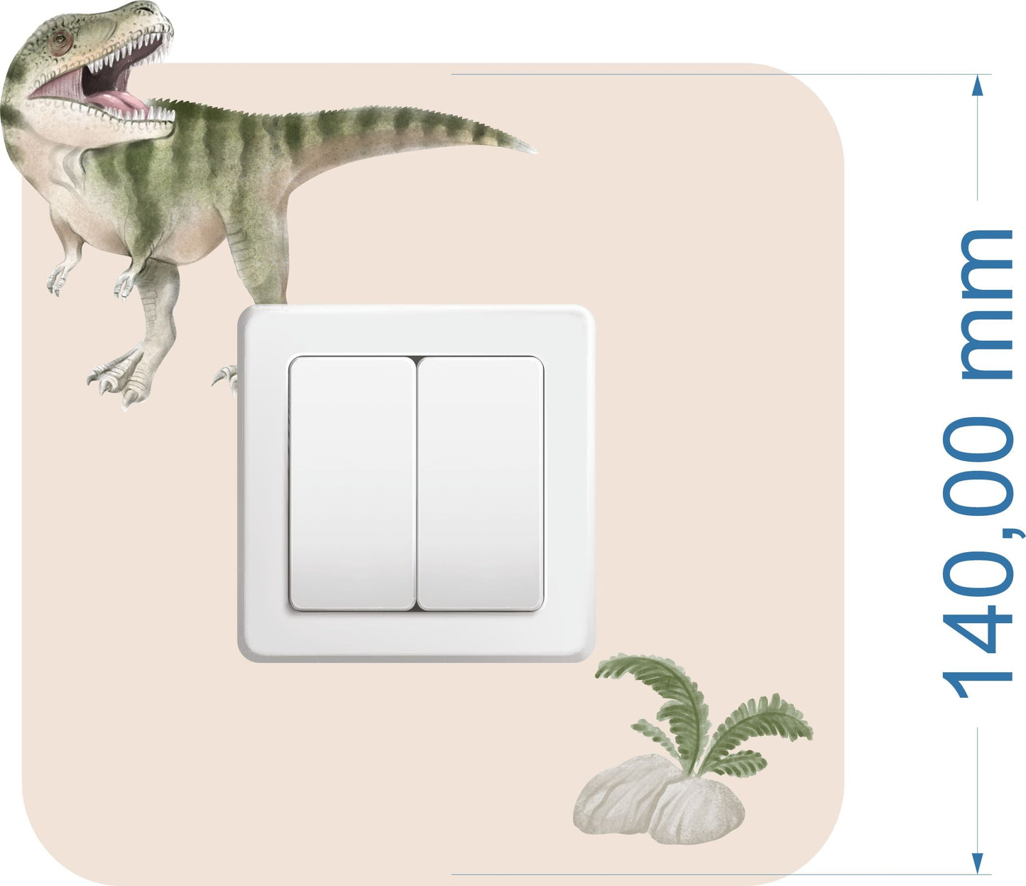 Naklejki na ścianę dla chłopca Dinozaury dla dzieci GRATIS Kontakt Włącznik  ForWalls.eu