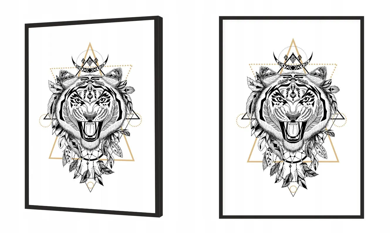 Plakat Tribal Tygrys 33x43 cm - ForWalls.eu