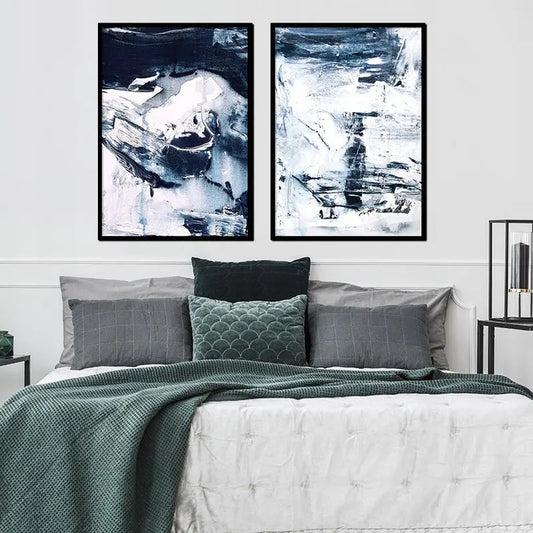 Plakaty Abstrakcja Black & White Dyptyk 53x73cm - ForWalls.eu