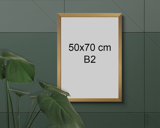 Ramka Drewniana 50x70 cm Złota  ForWalls.eu