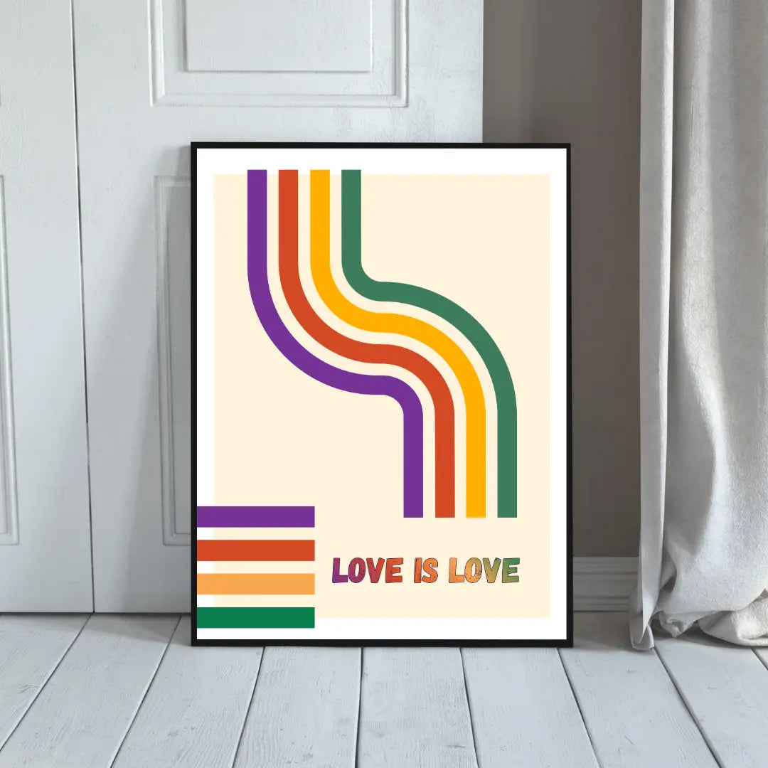 Plakat Love is Love (Retro Path) - ForWalls.eu