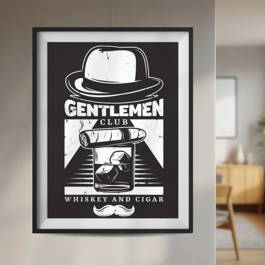 Plakat Gentlemen Club Whiskey and Cigar  ForWalls.eu