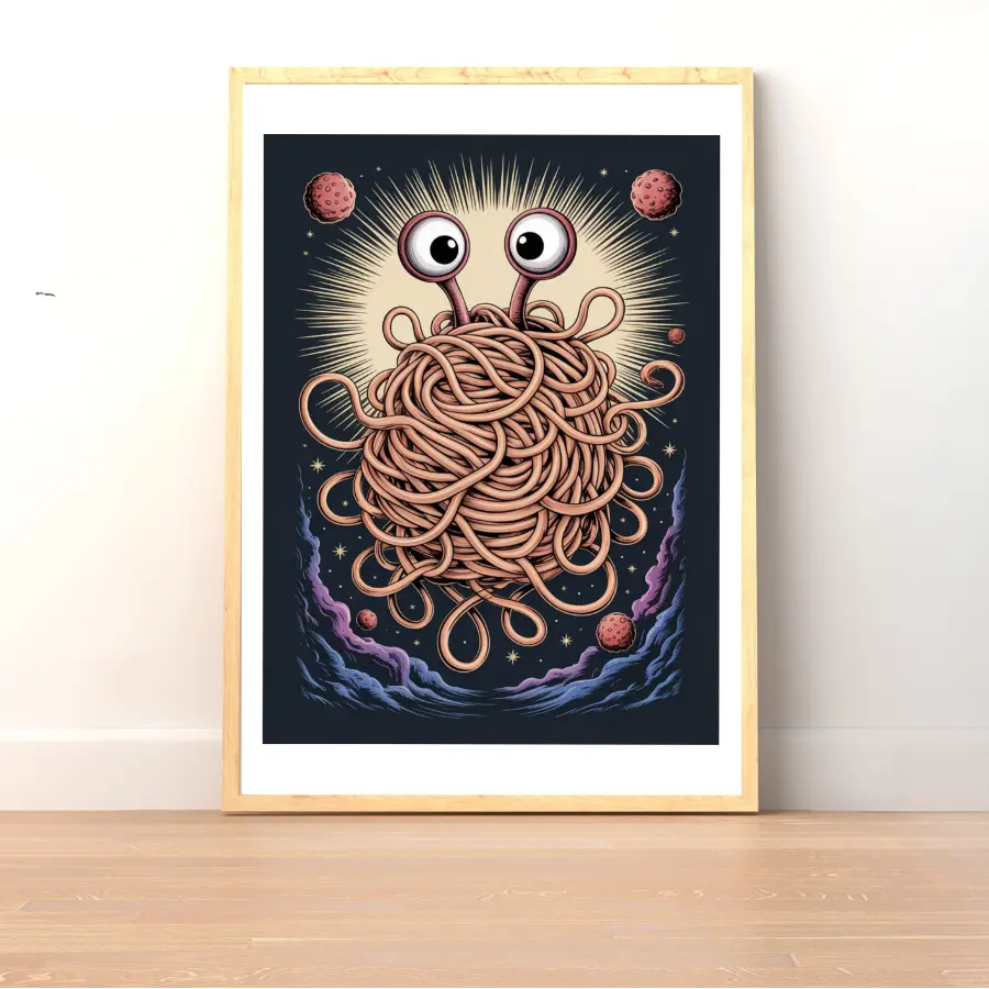 Plakat Latający Potwór Spaghetti - ForWalls.eu