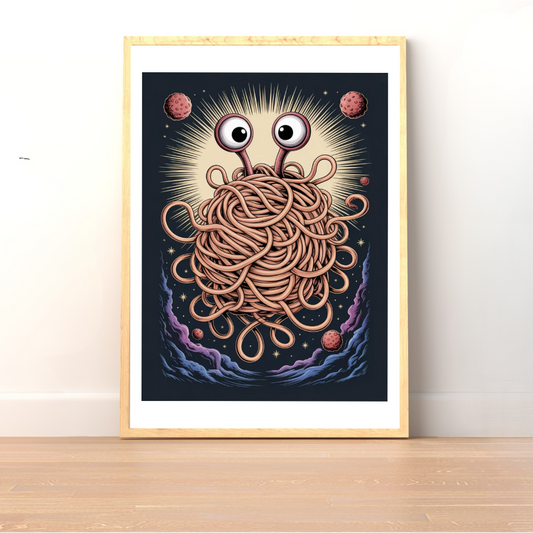 Plakat Latający Potwór Spaghetti - ForWalls.eu