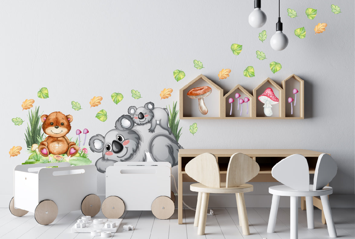 Kolorowa naklejka dla dzieci na ścianę do pokoju chłopca dziewczynki 50x100  ForWalls.eu