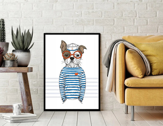 Plakat Pies Hipster 33x43 cm  ForWalls.eu