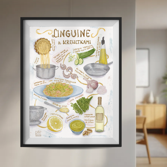 Plakat Linguine z krewetkami  ForWalls.eu