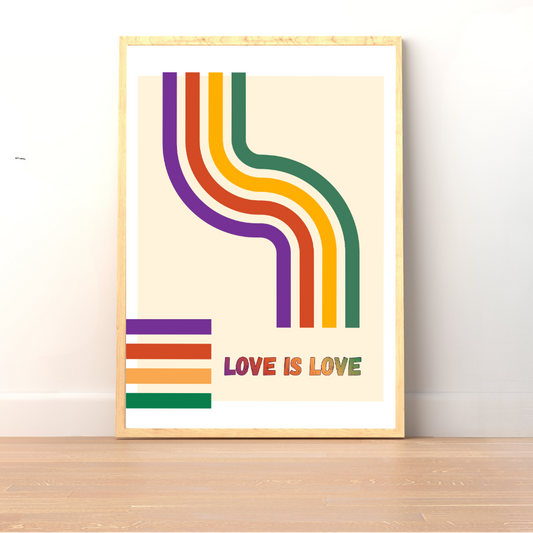 Plakat Love is Love (Retro Path) - ForWalls.eu