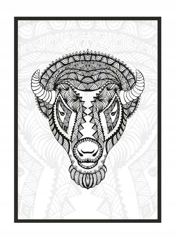 Plakat Tribal Bawół 33x43 cm - ForWalls.eu