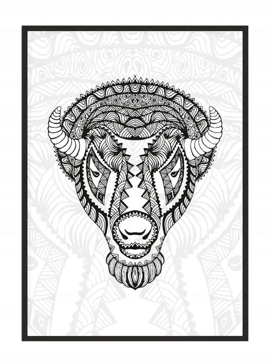 Plakat Tribal Bawół 33x43 cm - ForWalls.eu