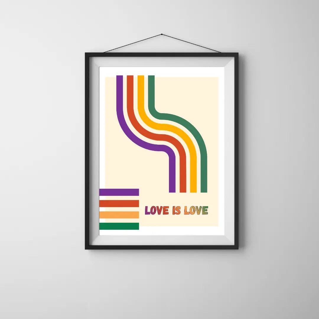 Plakat Love is Love (Retro Path) - ForWalls.eu