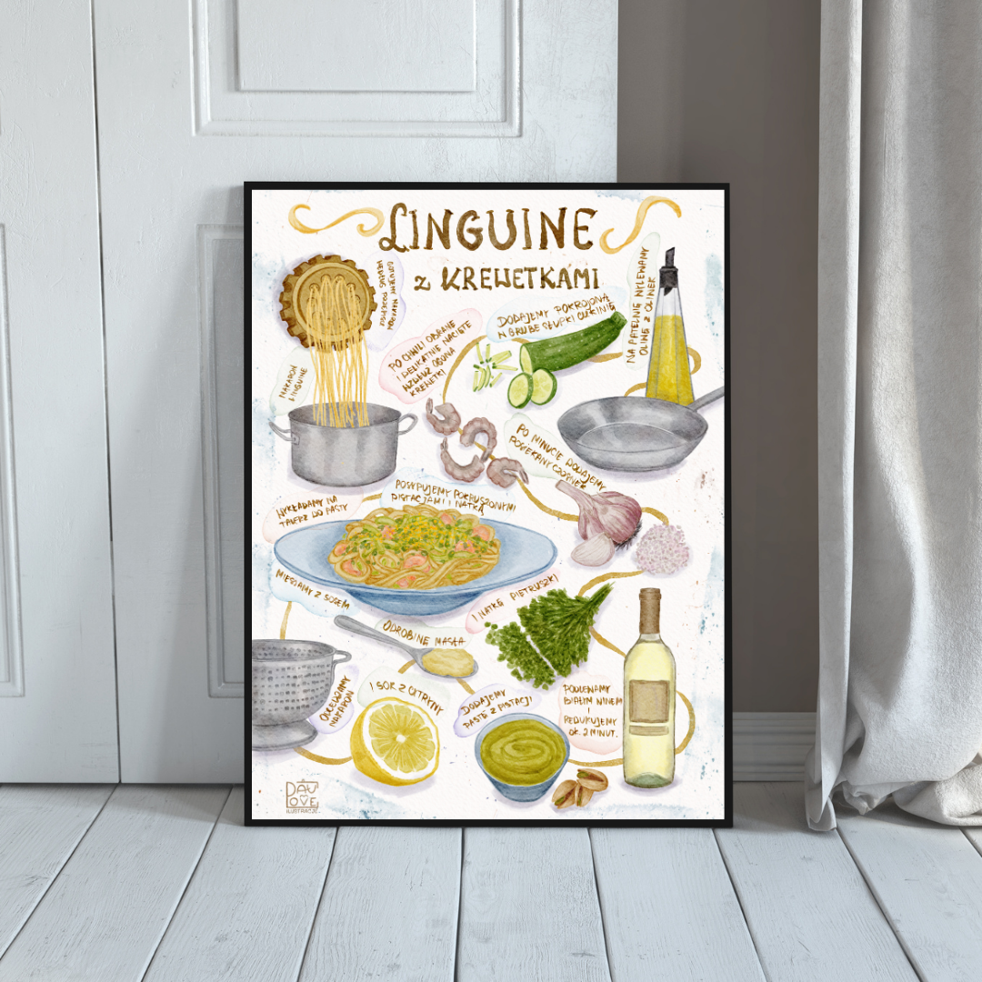 Plakat Linguine z krewetkami  ForWalls.eu