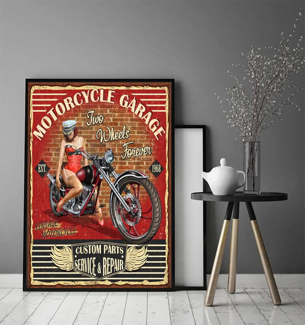 Plakat Garaż Pinup 33x43 cm - ForWalls.eu