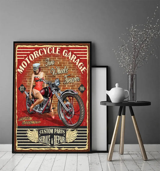 Plakat Garaż Pinup 33x43 cm - ForWalls.eu