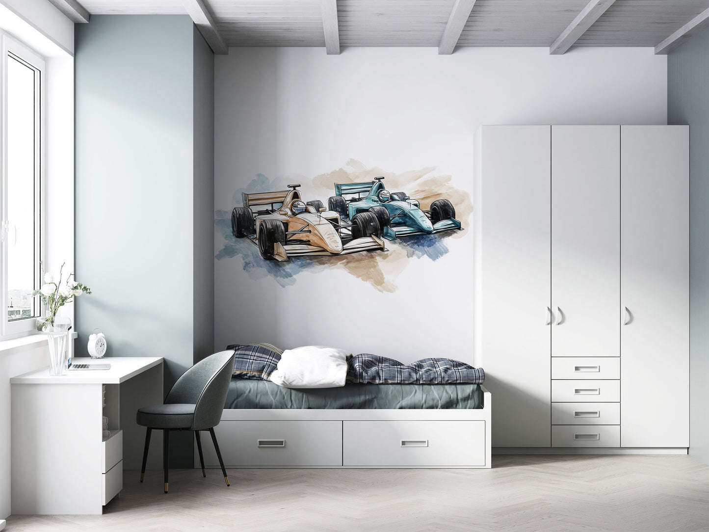 Naklejka na ścianę Formuła 1 Auta Wyścig dla chłopca nastolatka  ForWalls.eu