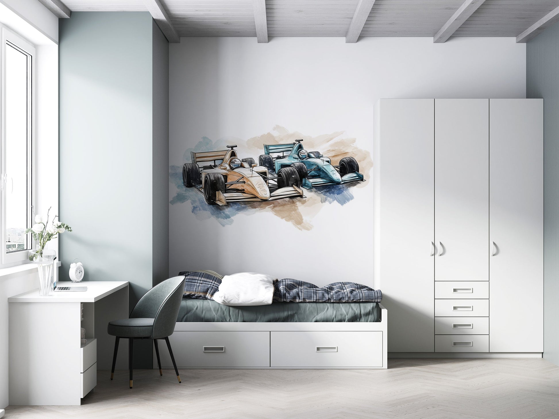 Naklejka na ścianę Formuła 1 Auta Wyścig dla chłopca nastolatka  ForWalls.eu