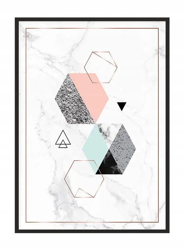 Plakat Geometr Marmur 33x43 cm - ForWalls.eu