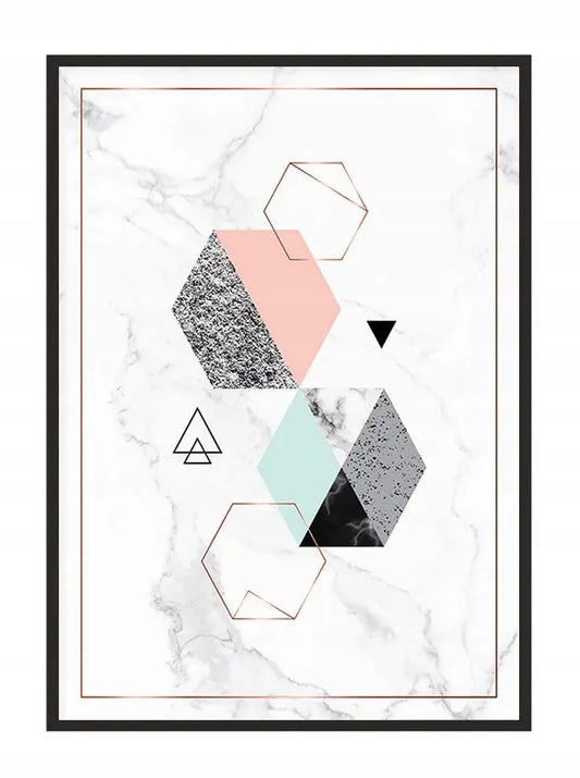 Plakat Geometr Marmur 33x43 cm - ForWalls.eu