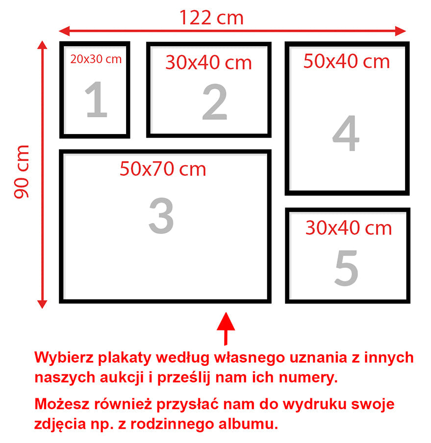 Komplet Plakatów Galeria 5szt  ForWalls.eu