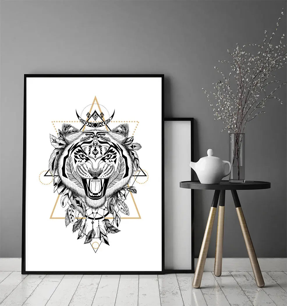 Plakat Tribal Tygrys 33x43 cm - ForWalls.eu