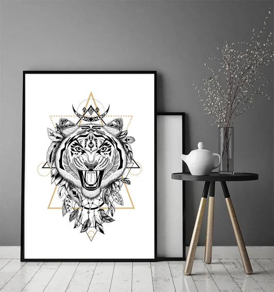 Plakat Tribal Tygrys 33x43 cm - ForWalls.eu