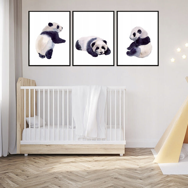 Plakaty Panda Pandy Tryptyk 33x43cm  ForWalls.eu