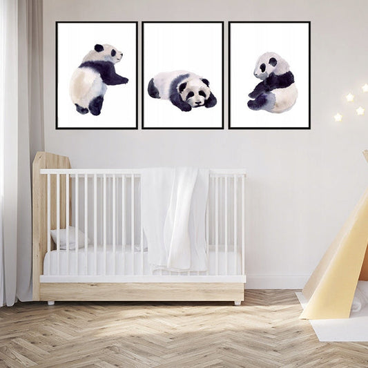 Plakaty Panda Pandy Tryptyk 33x43cm  ForWalls.eu