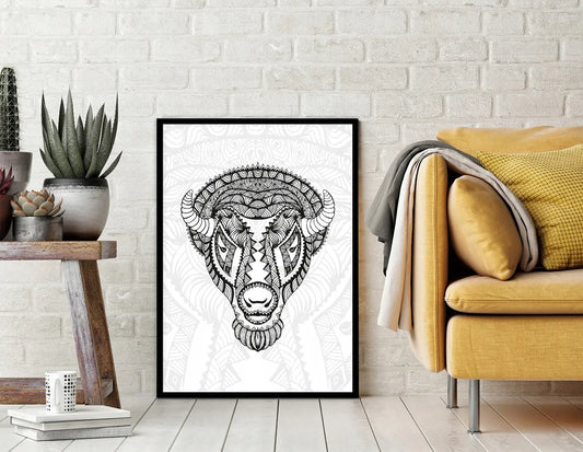 Plakat Tribal Bawół 33x43 cm - ForWalls.eu