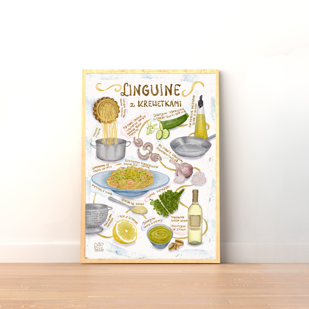 Plakat Linguine z krewetkami  ForWalls.eu