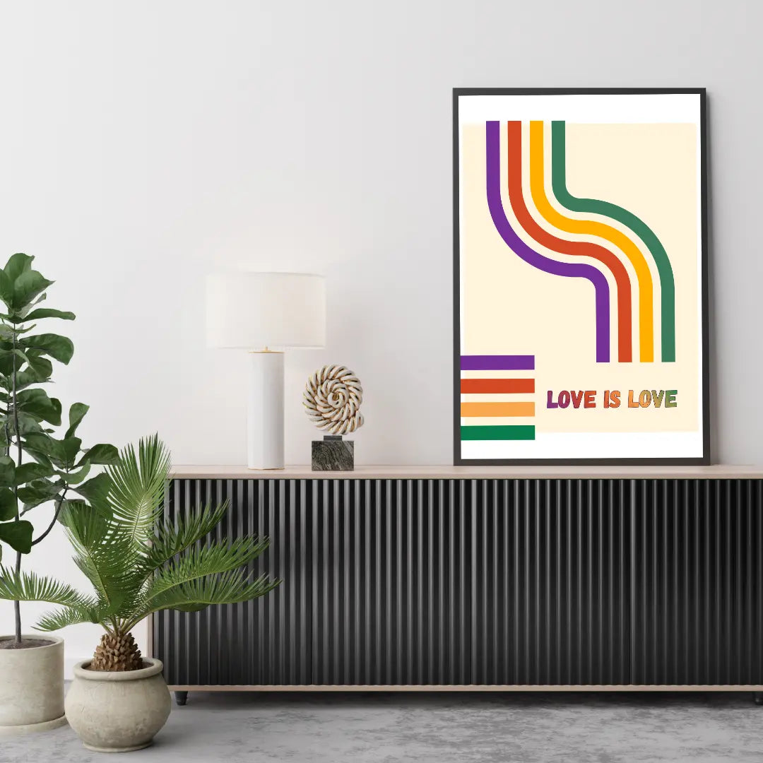 Plakat Love is Love (Retro Path) - ForWalls.eu
