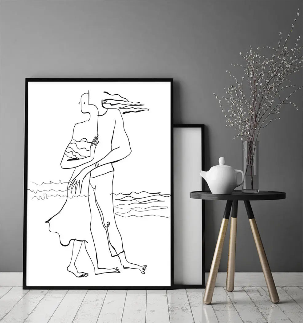Plakat Line art Oni 33x43 cm - ForWalls.eu