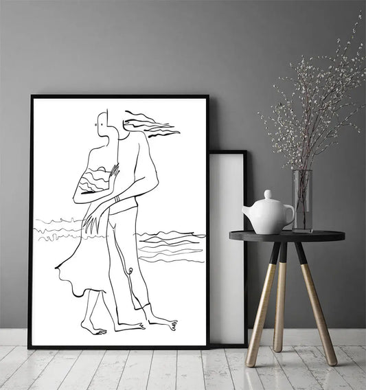 Plakat Line art Oni 33x43 cm - ForWalls.eu