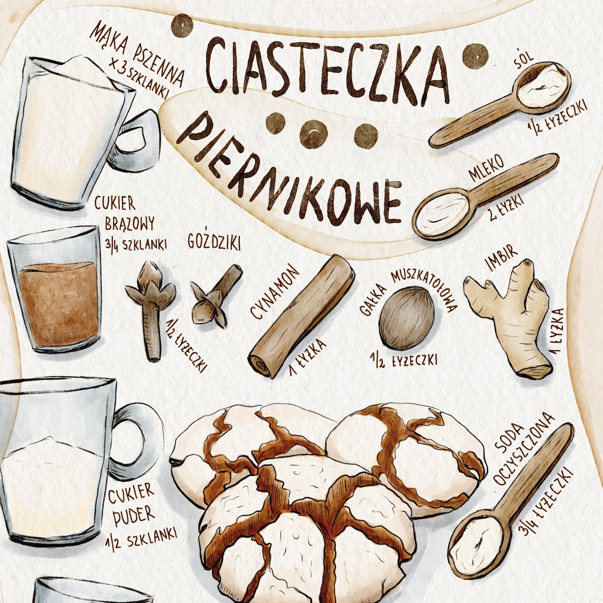 Plakat Ciasteczka Piernikowe  ForWalls.eu
