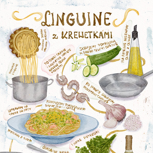Plakat Linguine z krewetkami  ForWalls.eu
