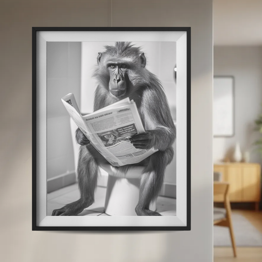 Plakat Małpa Kibel Gazeta  ForWalls.eu