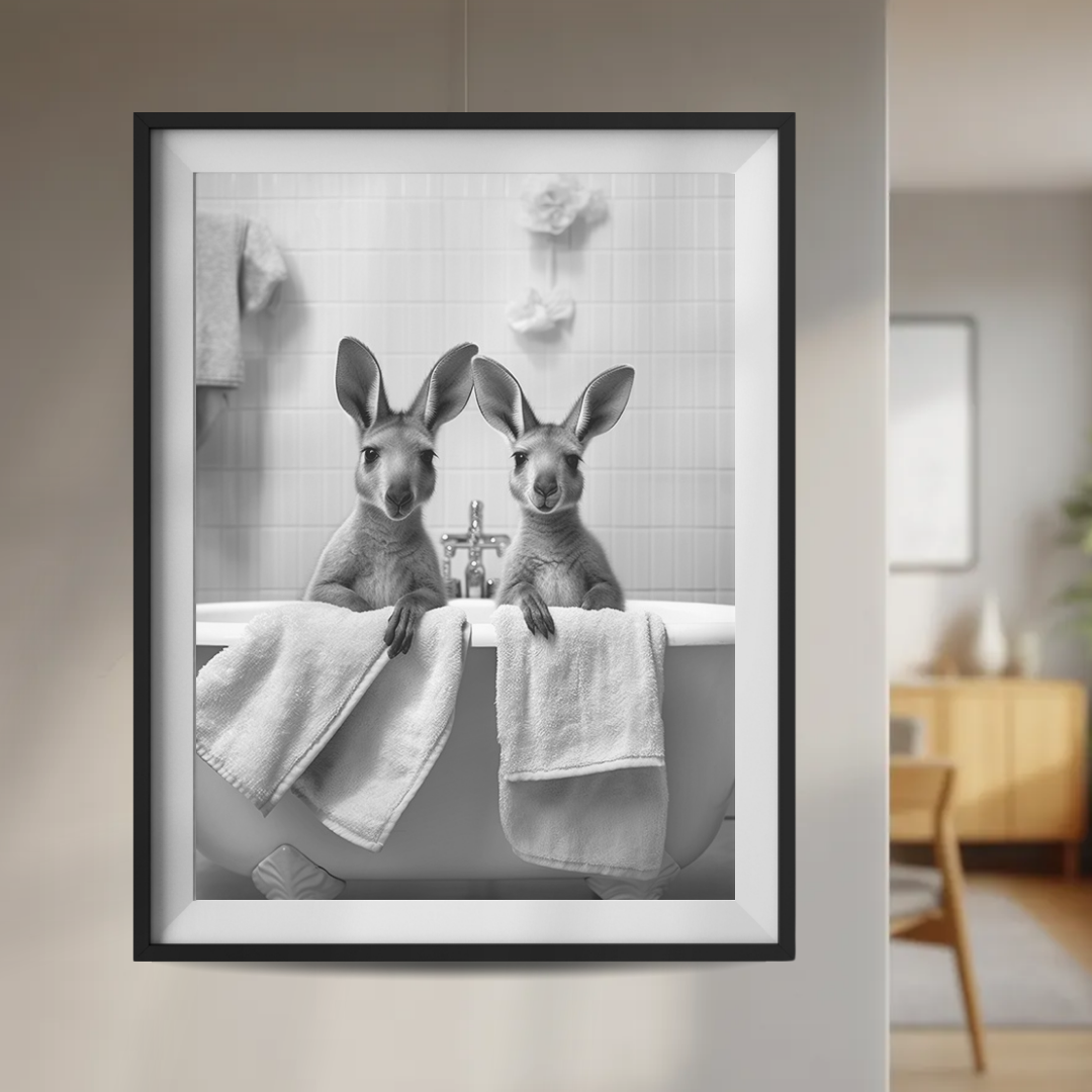 Plakat Kangury W Wannie  ForWalls.eu